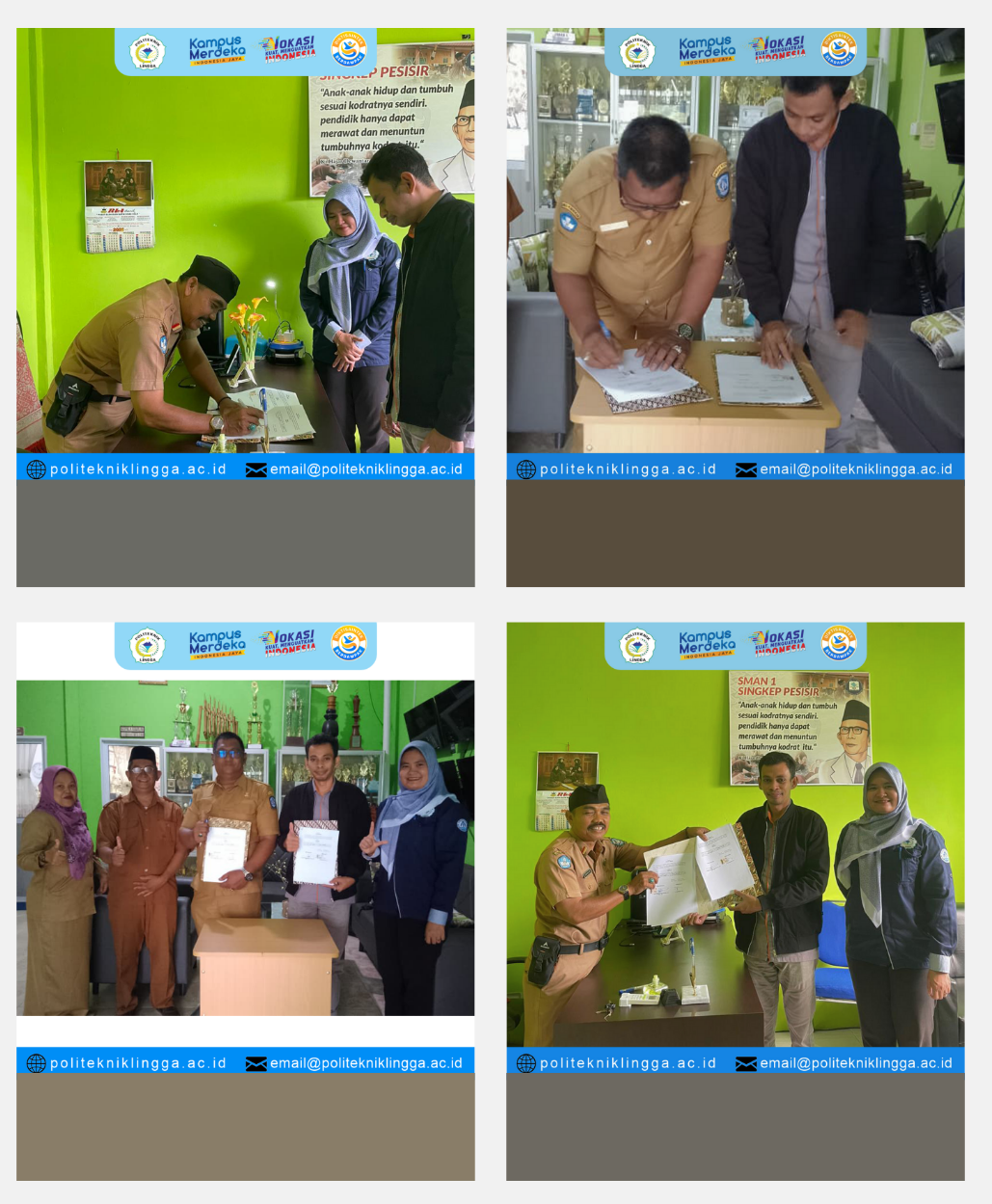 Kerjasama dalam bentuk MoU bersama SMA Negeri 1 Singkep dan SMA Negeri 1 Singkep Pesisir